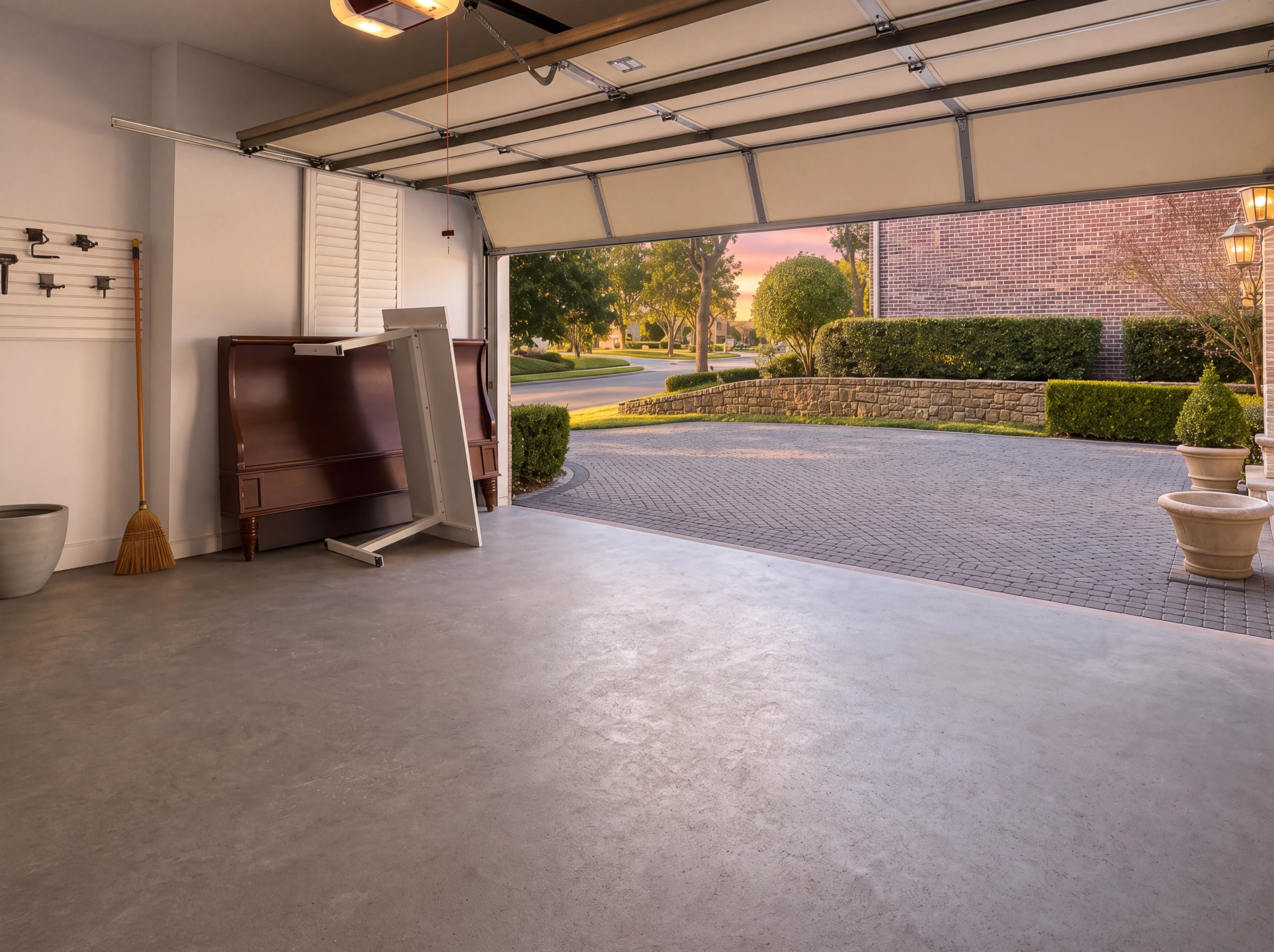 Two-car attached garage